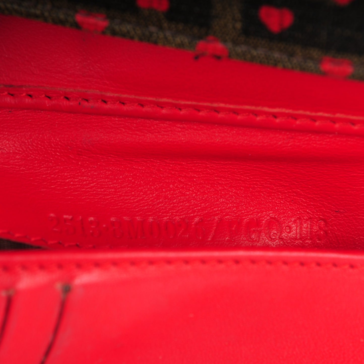 Zucca Hearts Compact Wallet Tobacco