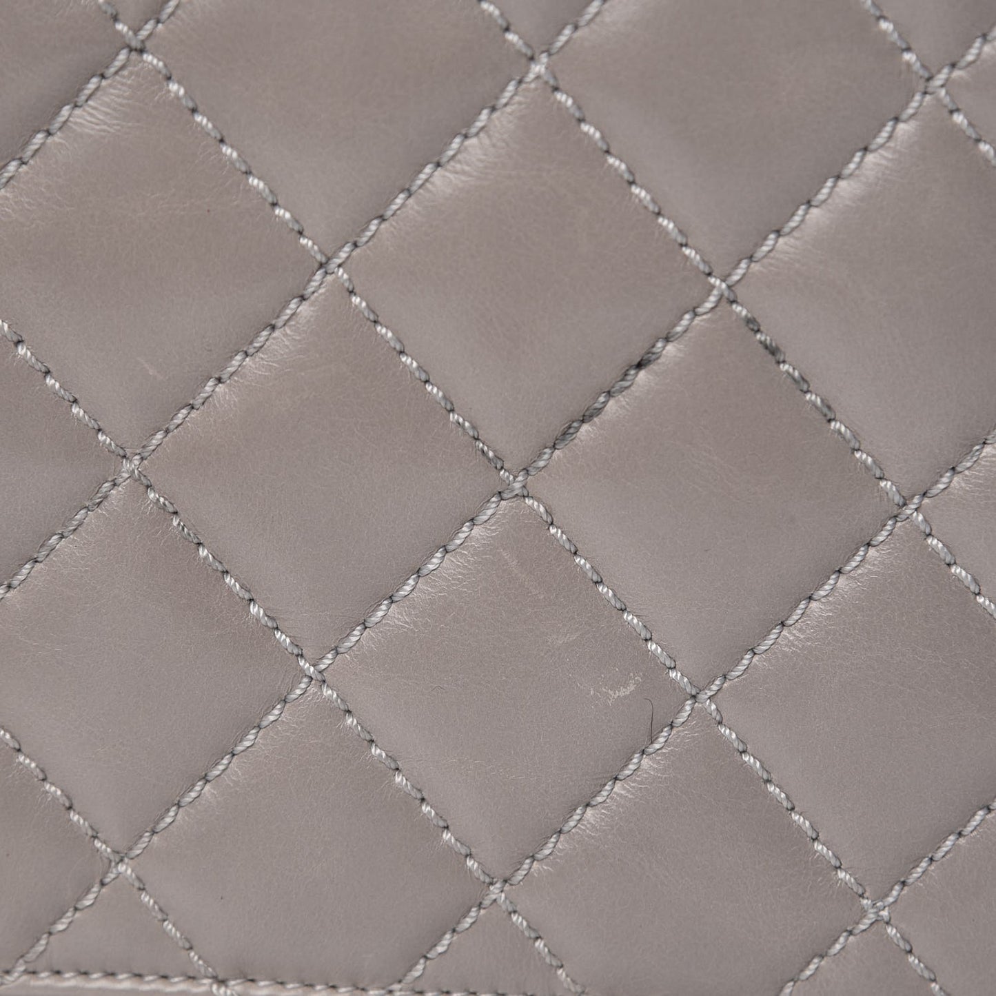 Glazed Calfskin Quilted Medium Day Trip Flap Black