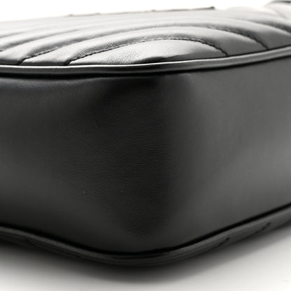 Saint Laurent Calfskin Matelasse Monogram Lou Camera Bag Black 8 of 12