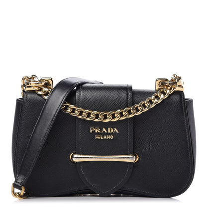 Prada City Calfskin Saffiano Mini Sidonie Bag Black 1 of 13