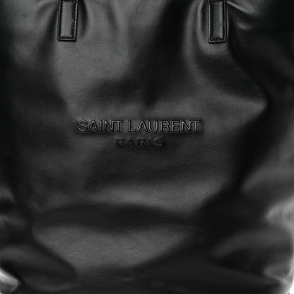 Saint Laurent Calfskin Debossed Teddy Shopping Bag Black 8 of 10