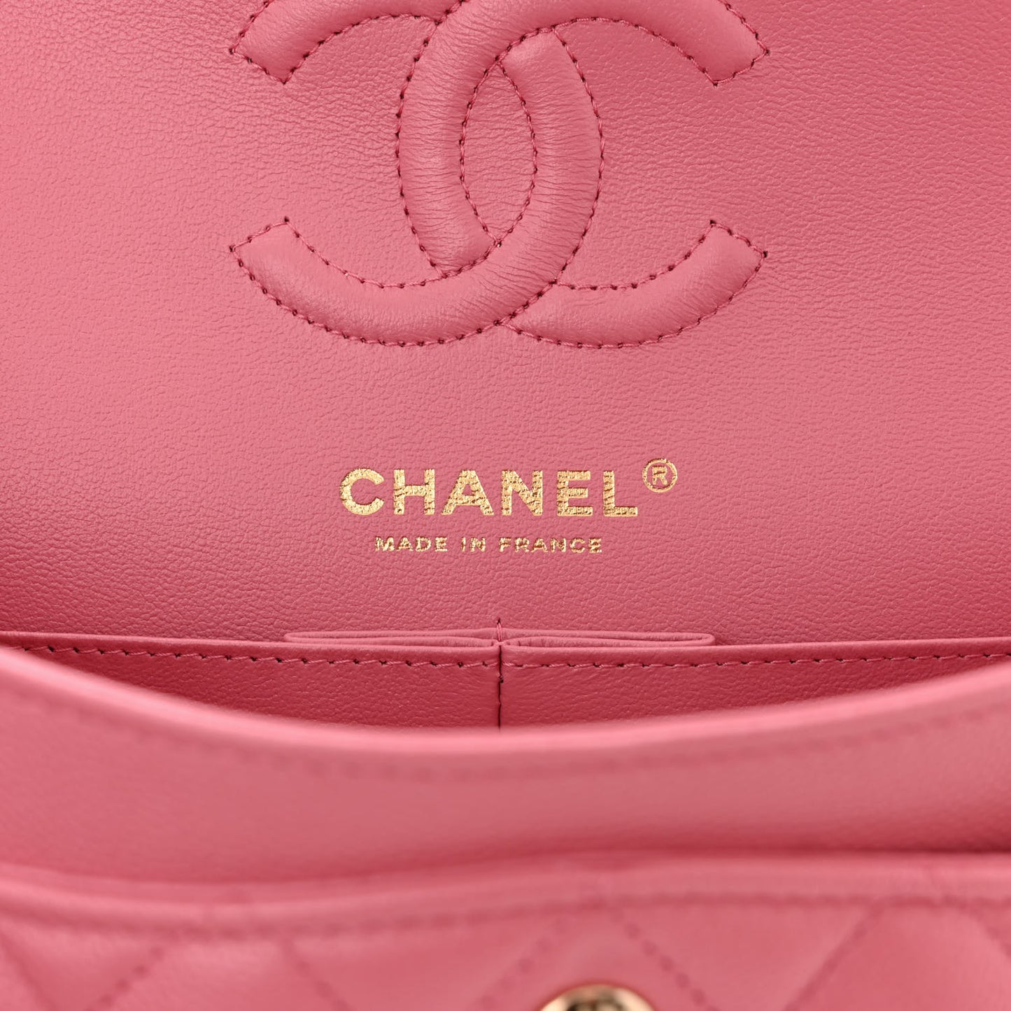 Caviar Quilted Small Double Flap Pink