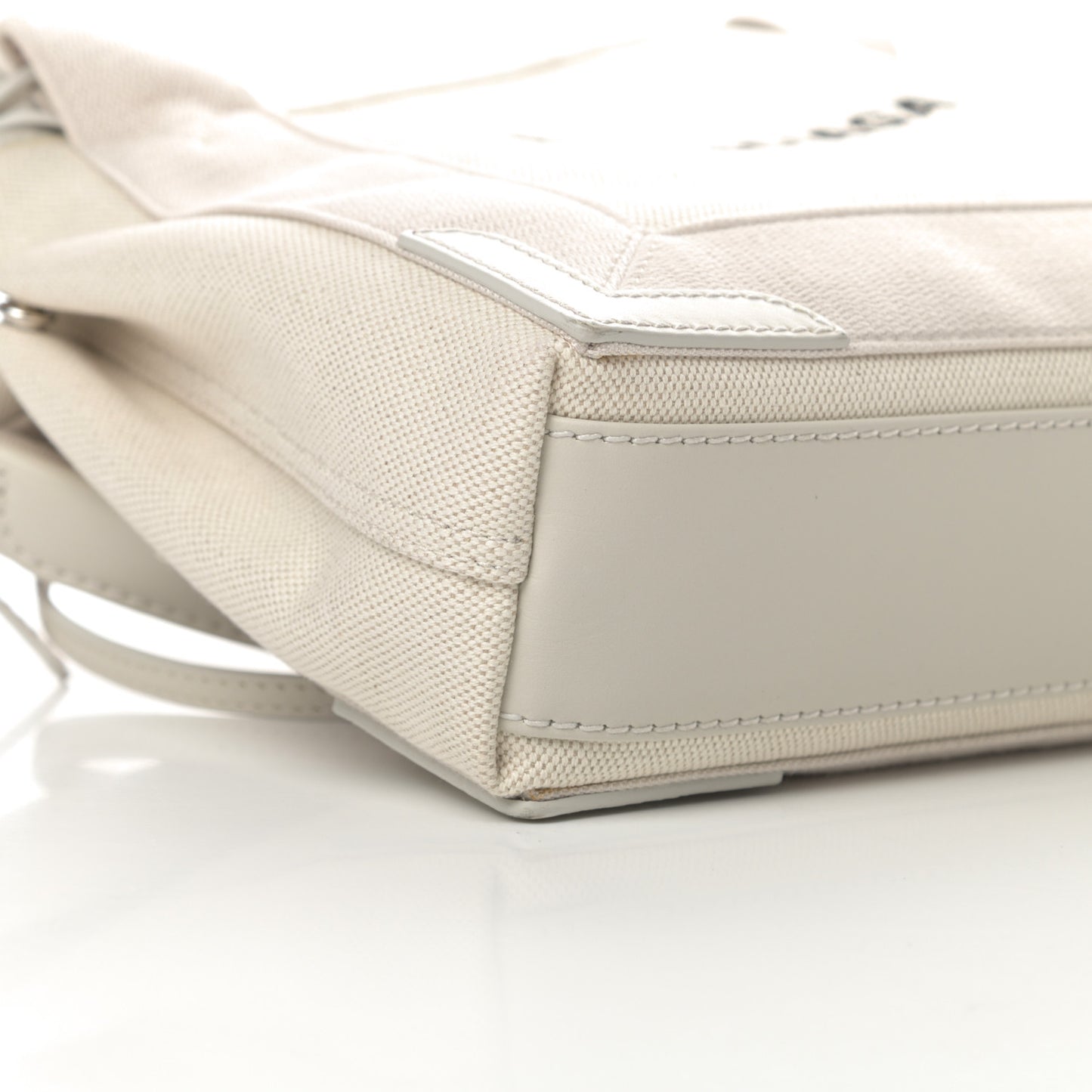 Cotton Canvas Calfskin Navy Cabas XS Natural