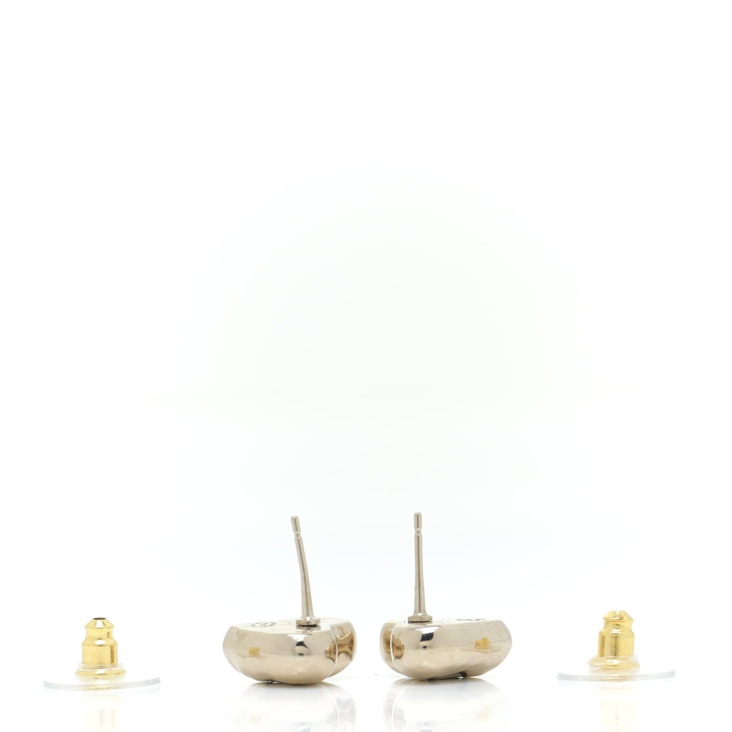 Chanel CC Heart Earrings Gold 3 of 6