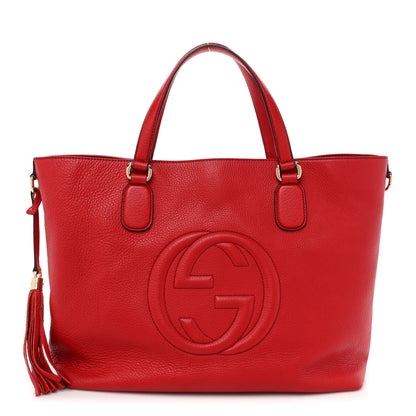 Gucci Cellarius Calfskin Large Soho Working Tote Tabasco 1 of 19