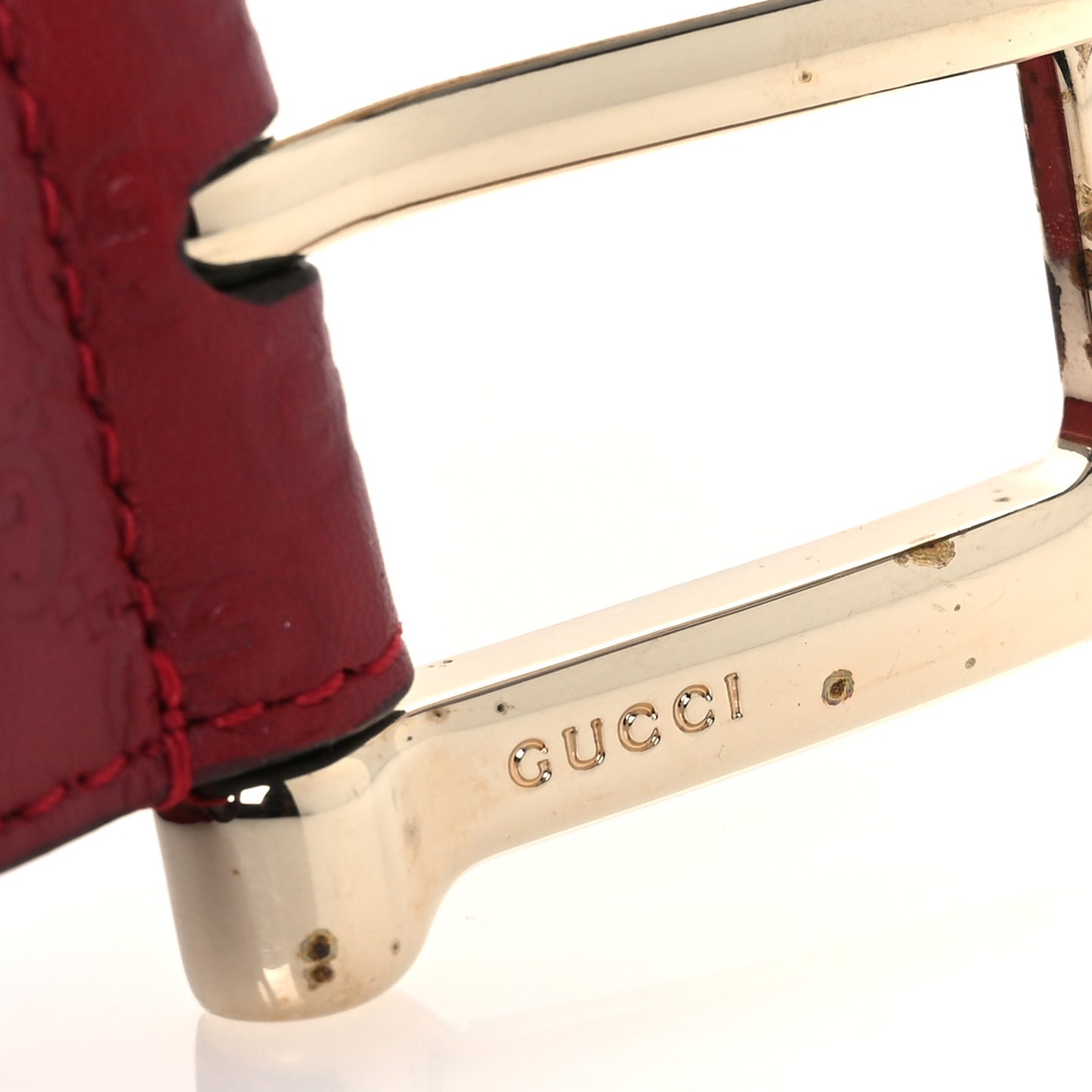 Soft Microguccissima Margaux Calfskin 100 40 Belt Rosso