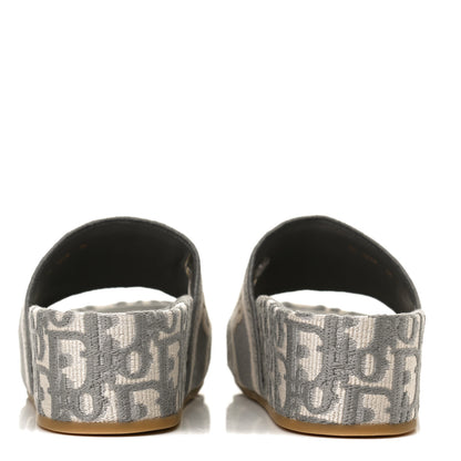 Christian Dior Oblique D-Way Platform Slide Sandals 36 Grey 6 of 10