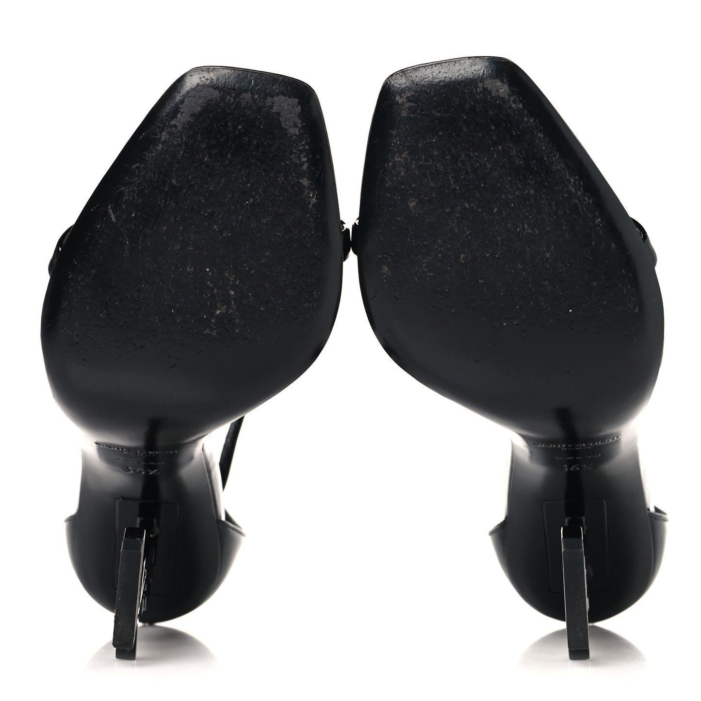 Patent Calfskin Opyum 110 Sandals 36.5 Black