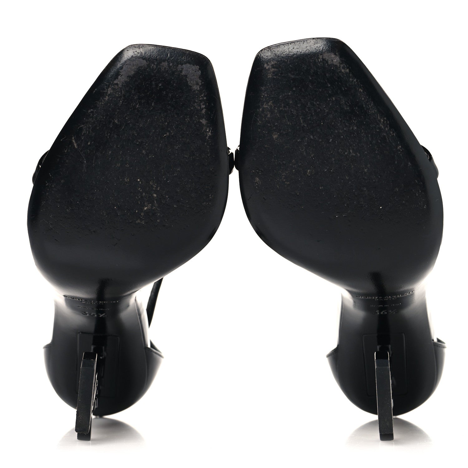 Saint Laurent Patent Calfskin Opyum 110 Sandals 36.5 Black 6 of 9
