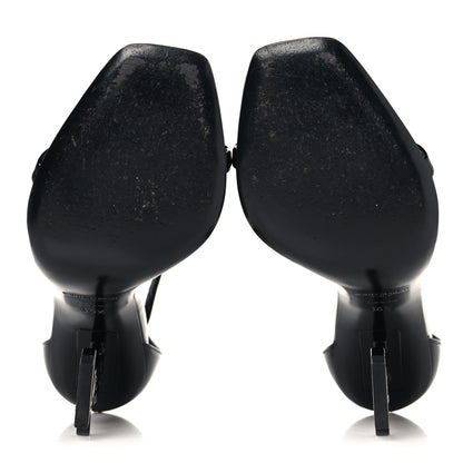 Saint Laurent Patent Calfskin Opyum 110 Sandals 36.5 Black 6 of 9