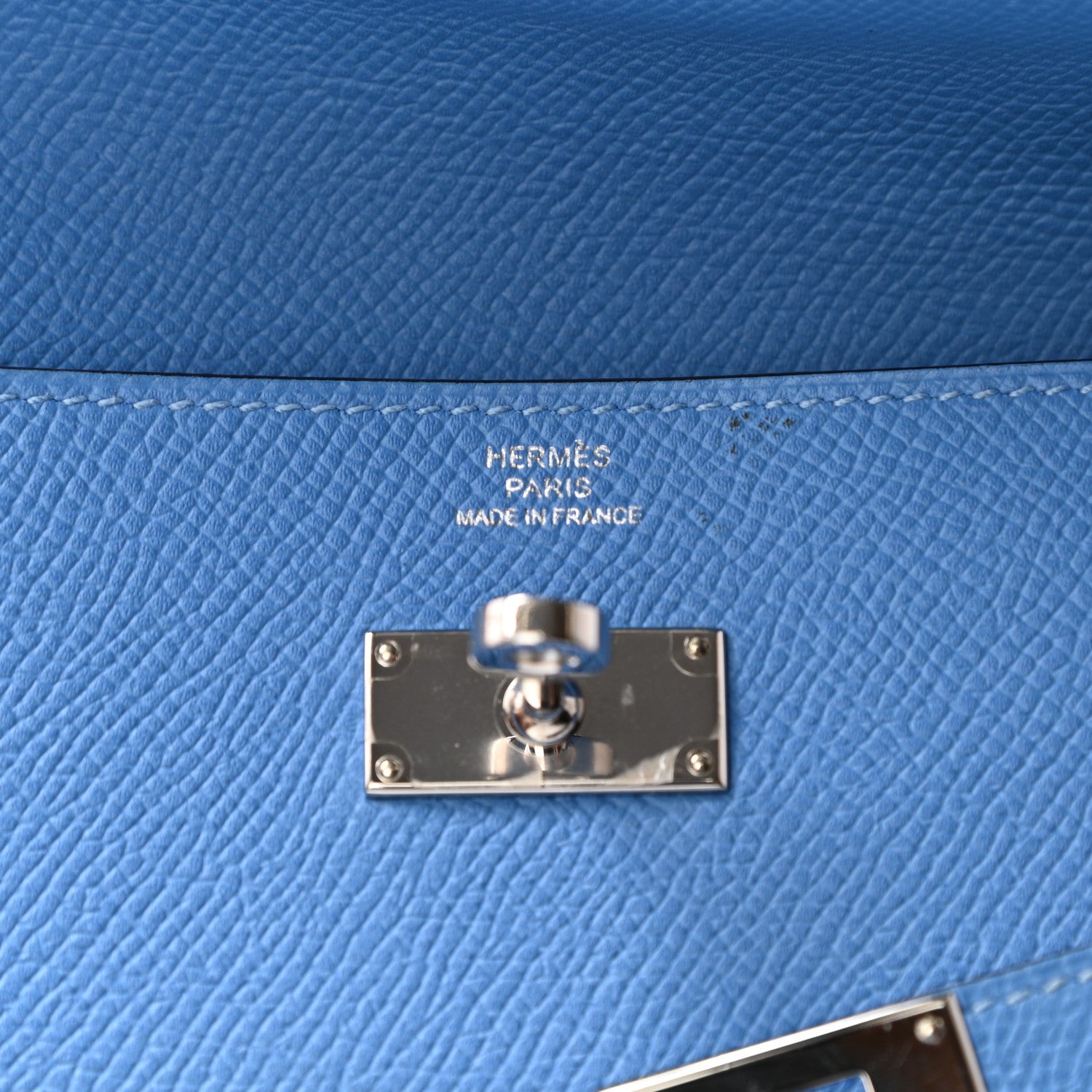 Hermes Epsom Kelly Longue Wallet Bleu Paradis 6 of 7