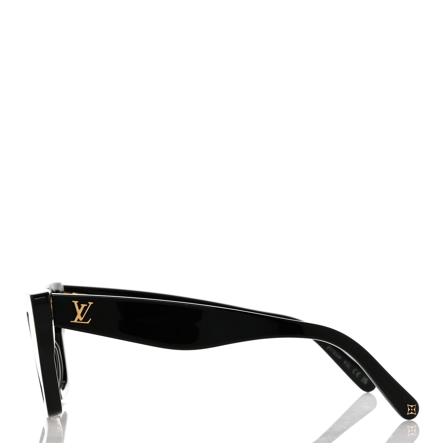 Acetate LV Fame Cat Eye Sunglasses Z1723W Black