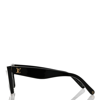 Louis Vuitton Acetate LV Fame Cat Eye Sunglasses Z1723W Black 3 of 9