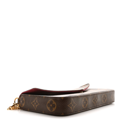 Louis Vuitton Monogram Pochette Felicie Chain Wallet Fuchsia 6 of 12