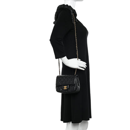 Chanel Lambskin Quilted Mini Romance Square Flap Black 2 of 12