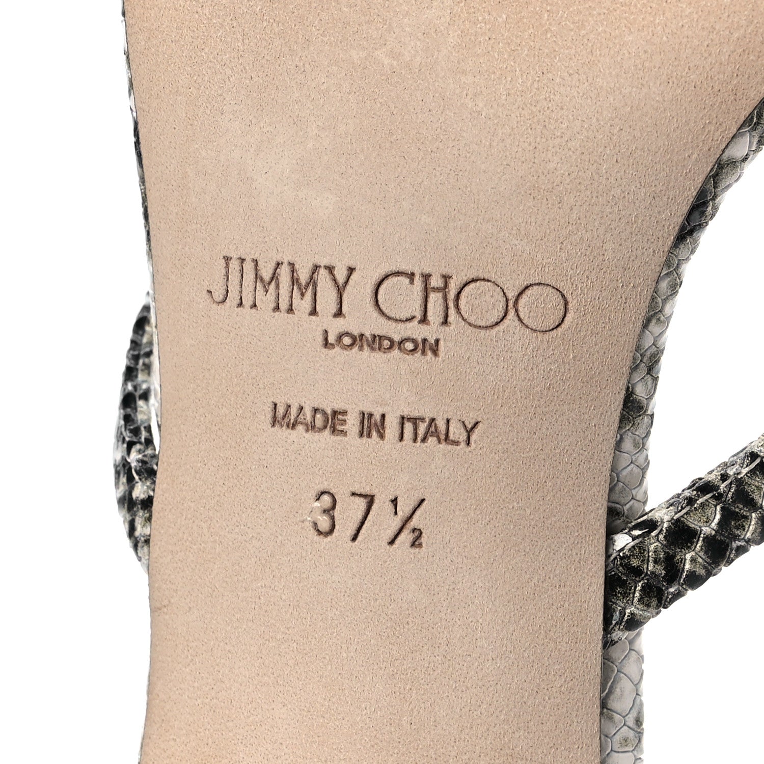 Jimmy Choo Snakeskin Embossed Maelie 70 Mule Pumps 37.5 7 of 9