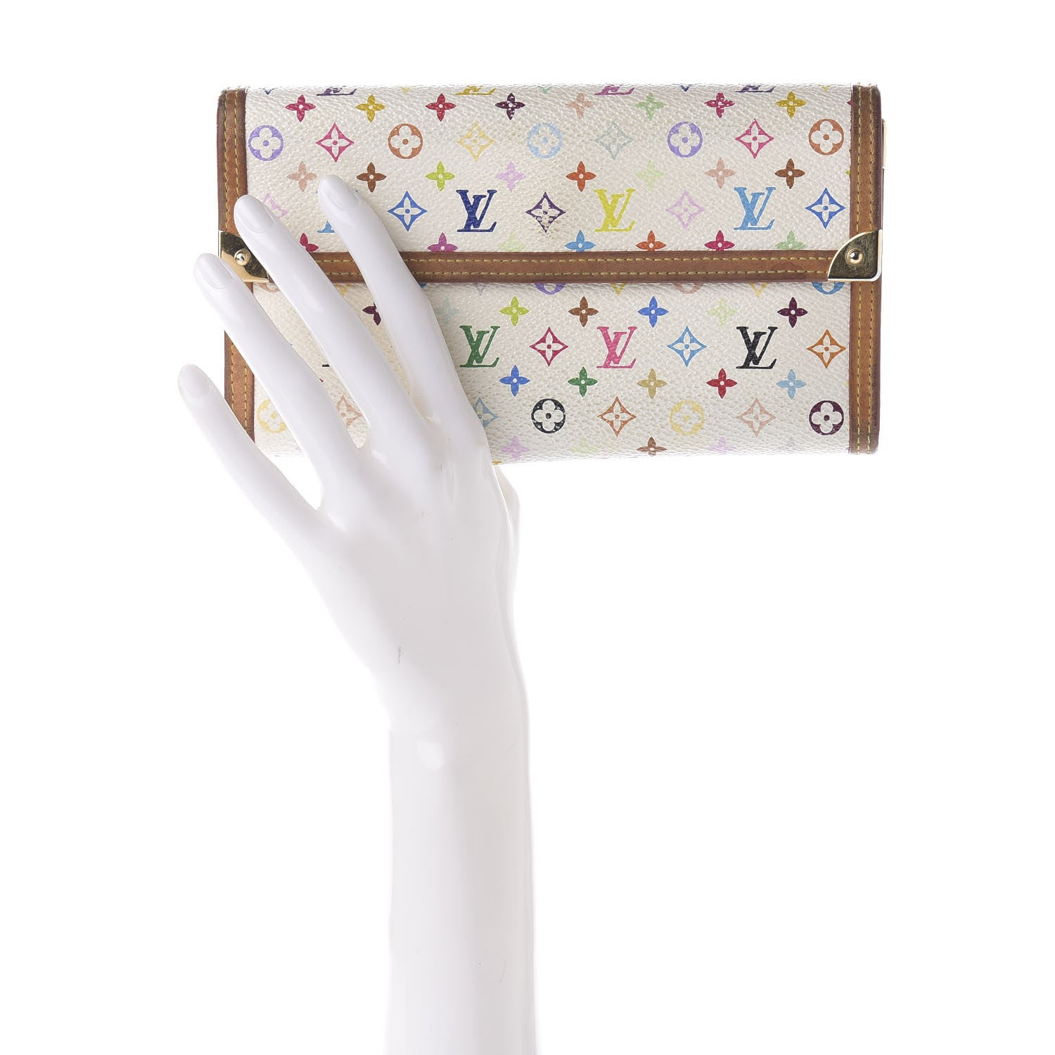 Louis Vuitton Monogram Multicolor Porte Tresor International Wallet White 2 of 10
