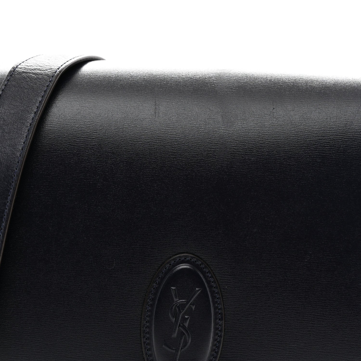 Saint Laurent Calfskin Medium Le 61 Shoulder Bag Navy 8 of 10