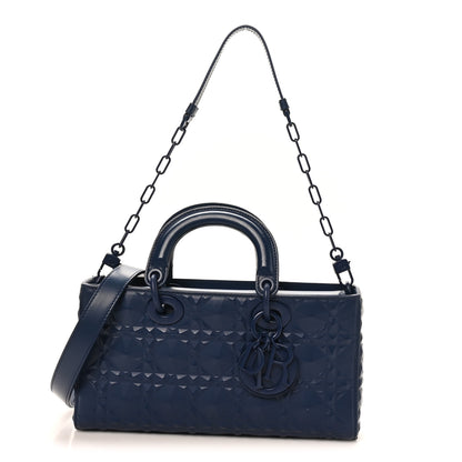 Christian Dior Calfskin Cannage Diamond Medium Lady D-Joy Navy Blue 1 of 9