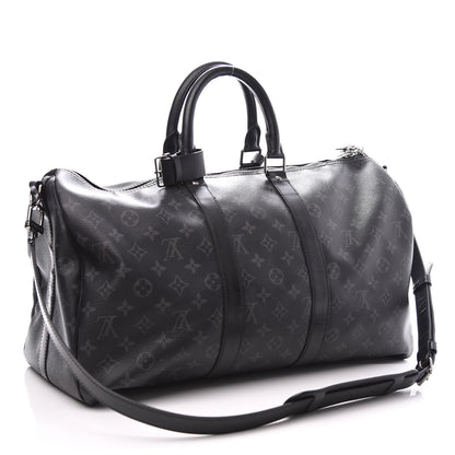 Louis Vuitton Monogram Eclipse Keepall Bandouliere 45 2 of 12