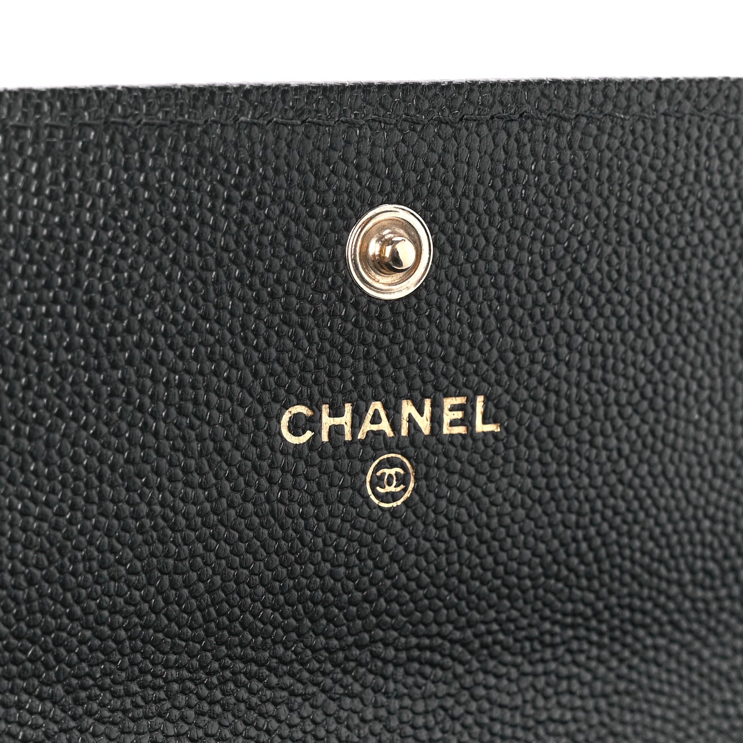 Caviar Quilted Large Boy Gusset Flap Wallet Black