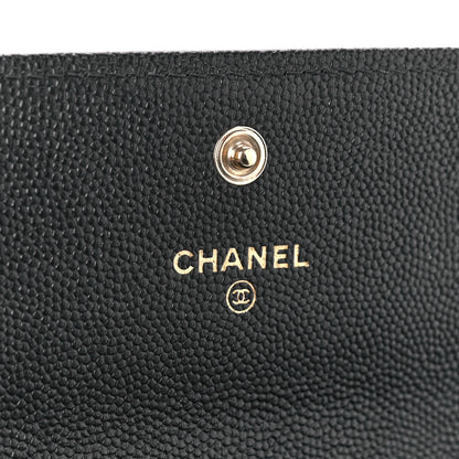 Chanel Caviar Quilted Large Boy Gusset Flap Wallet Black 6 of 12
