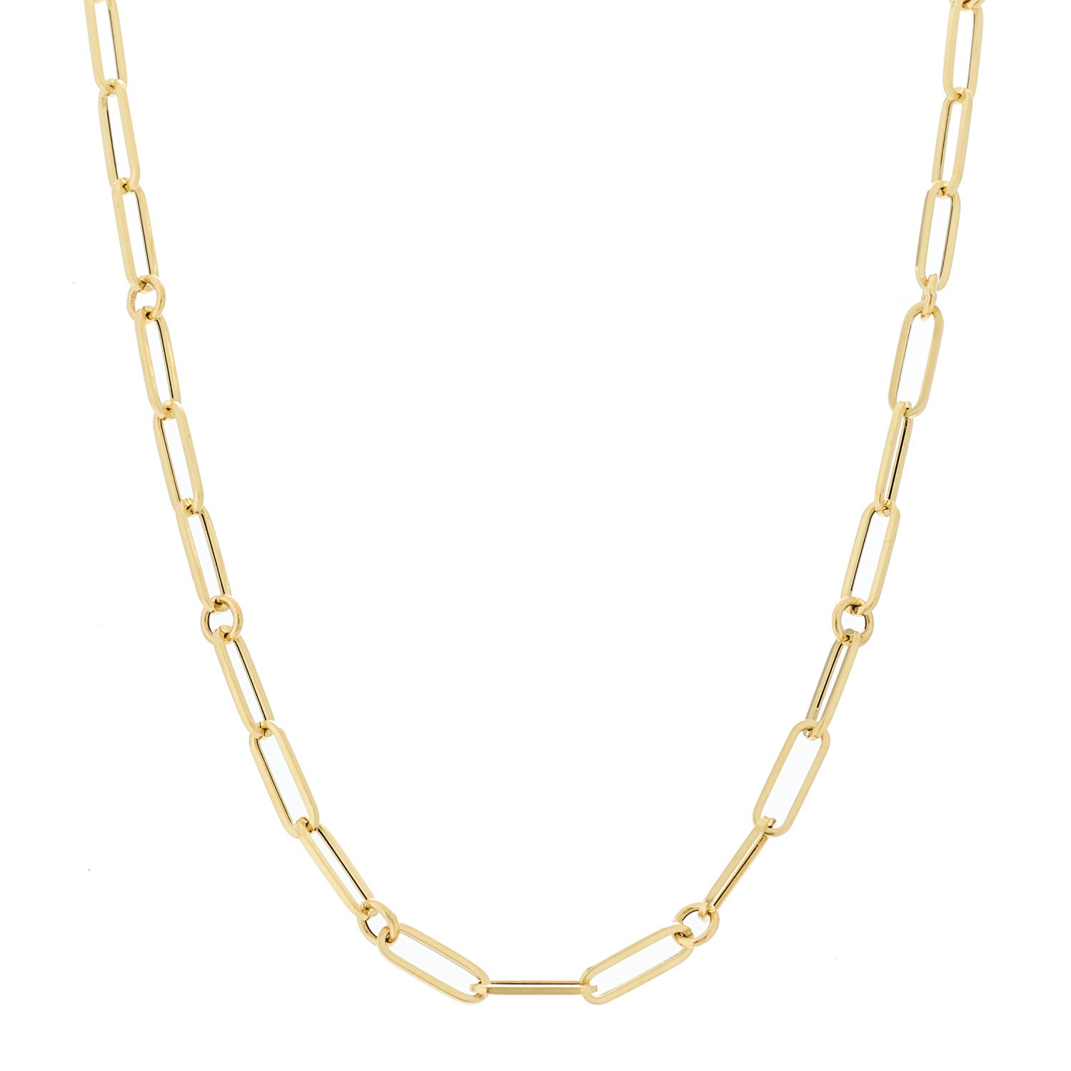 Roberto Coin 18K Yellow Gold Paper Clip Link Necklace 1 of 4
