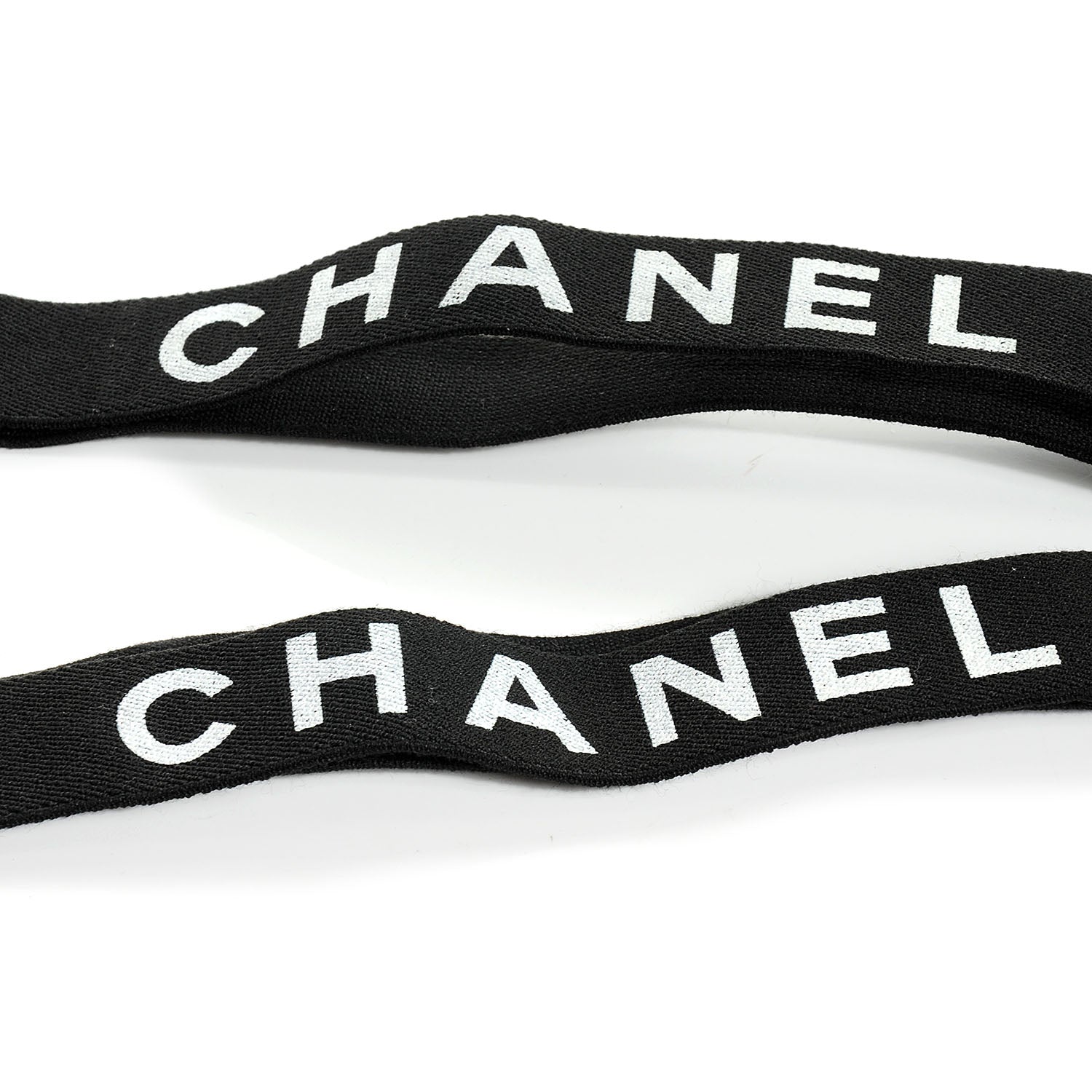 Chanel Logo Suspenders Black White 2 of 5