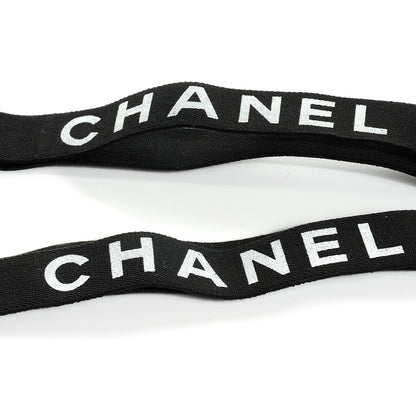 Chanel Logo Suspenders Black White 2 of 5