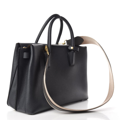 MCM Grained Calfskin Large Milla Tote Phantom Grey 3 of 16