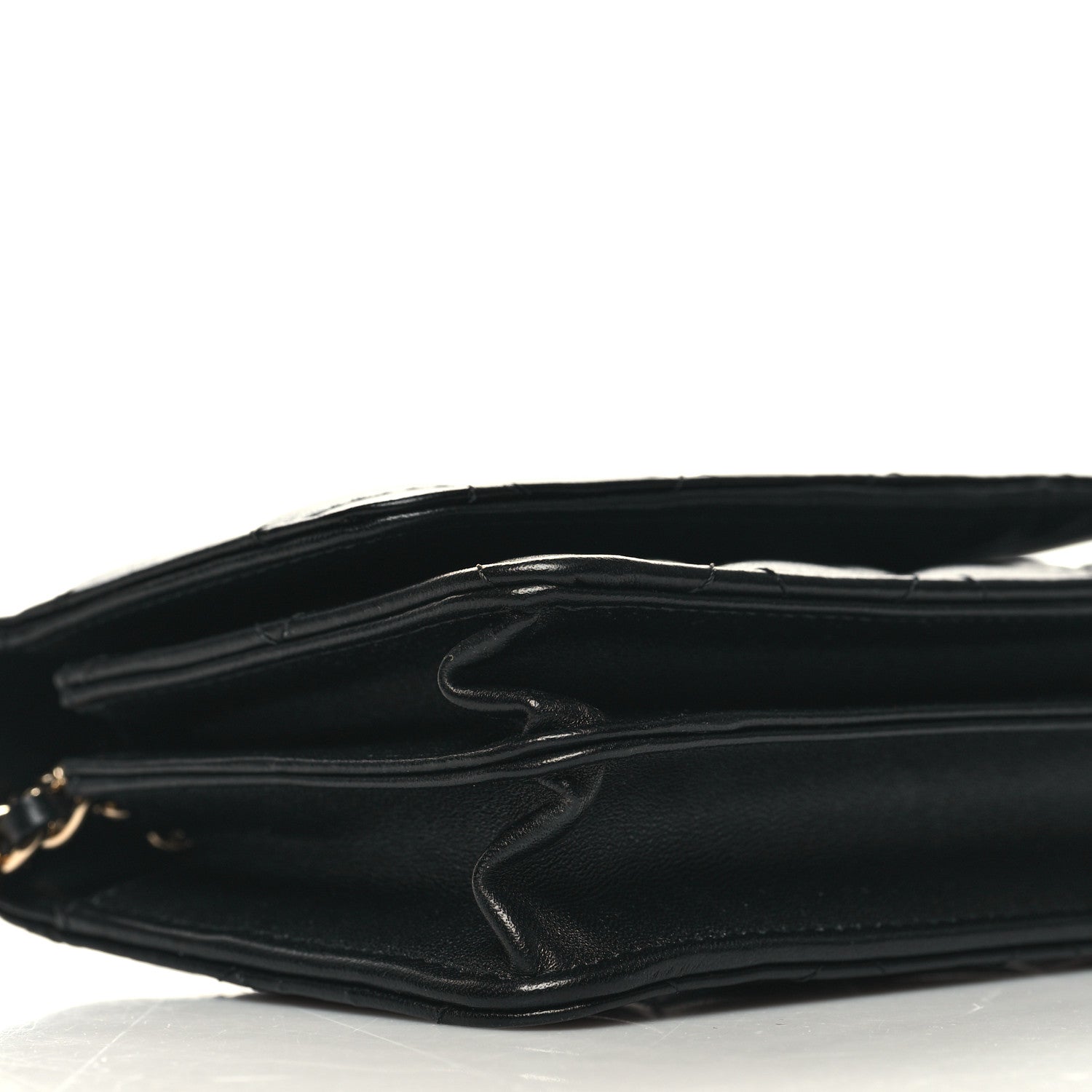 Chanel Lambskin Quilted Mini Camellia Bow Wallet On Chain WOC Black 9 of 11