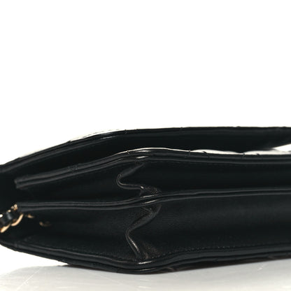 Chanel Lambskin Quilted Mini Camellia Bow Wallet On Chain WOC Black 9 of 11