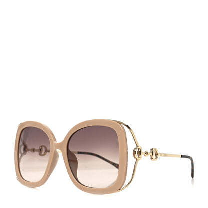 Gucci Acetate Horsebit Square Frame Sunglasses GG1021S Pink Tortoise 1 of 7