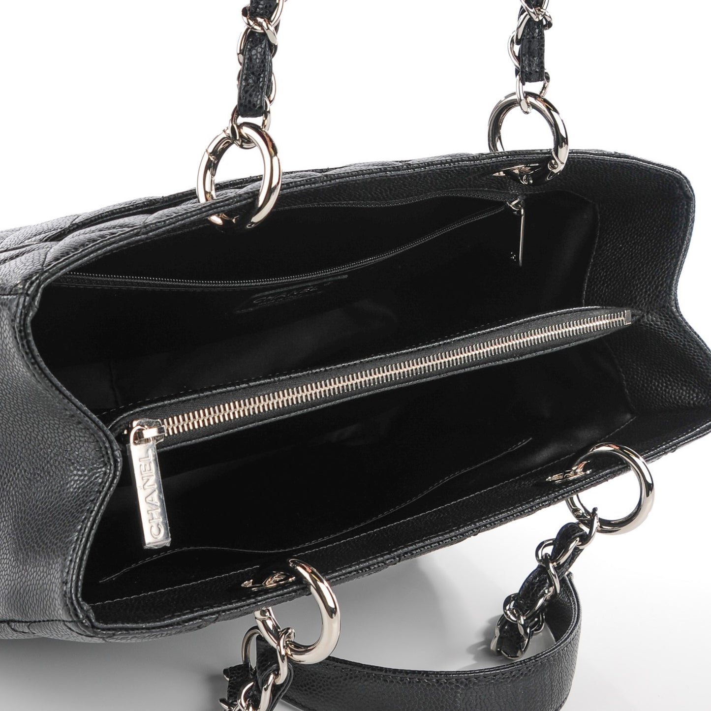 Caviar Quilted Grand Shopping Tote GST Black