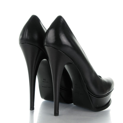 Saint Laurent Calfskin Tribtute 105 Platform Pumps 39 Nero Black 4 of 9