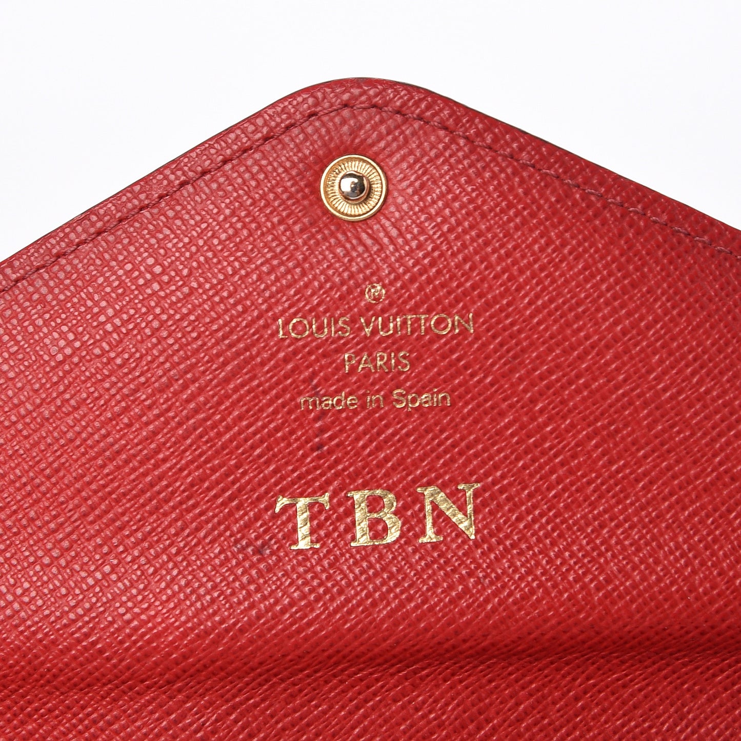 Damier Ebene Josephine Wallet Red