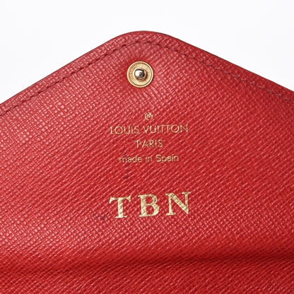 Louis Vuitton Damier Ebene Josephine Wallet Red 6 of 13