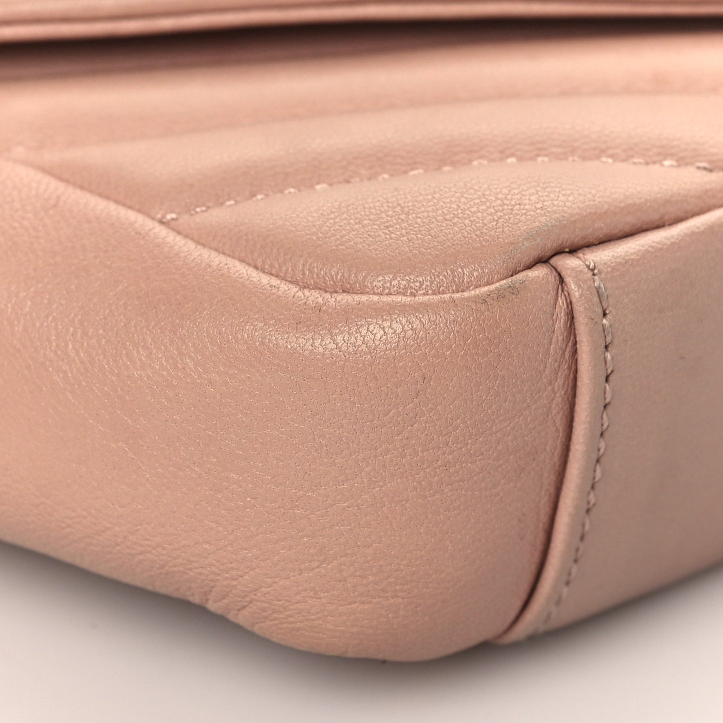 Sheepskin Matelasse Monogram Classic Baby Chain Bag Pale Pink
