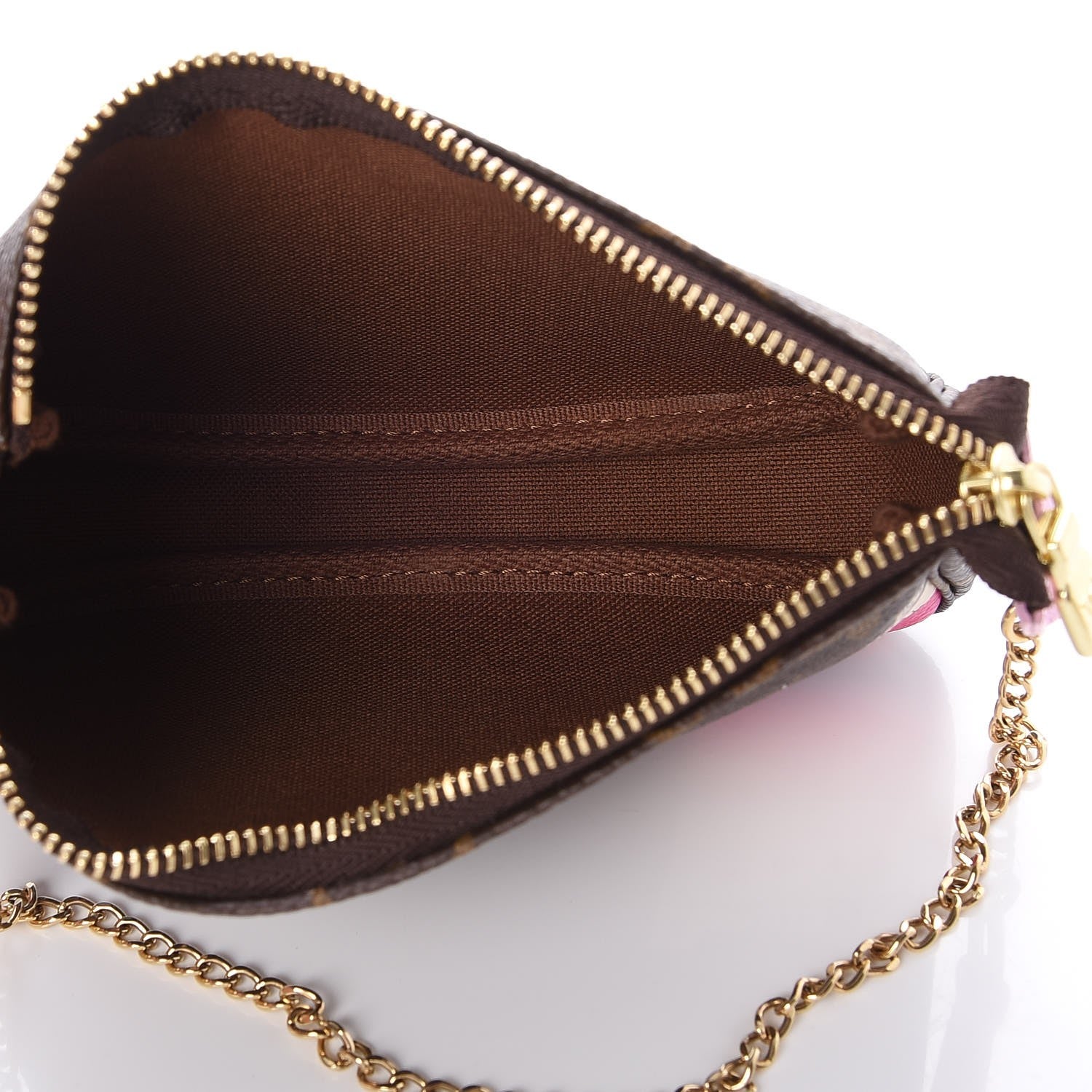 Louis Vuitton Monogram 2016 Christmas Animation Mini Pochette Accessories Rose Ballerine 5 of 7