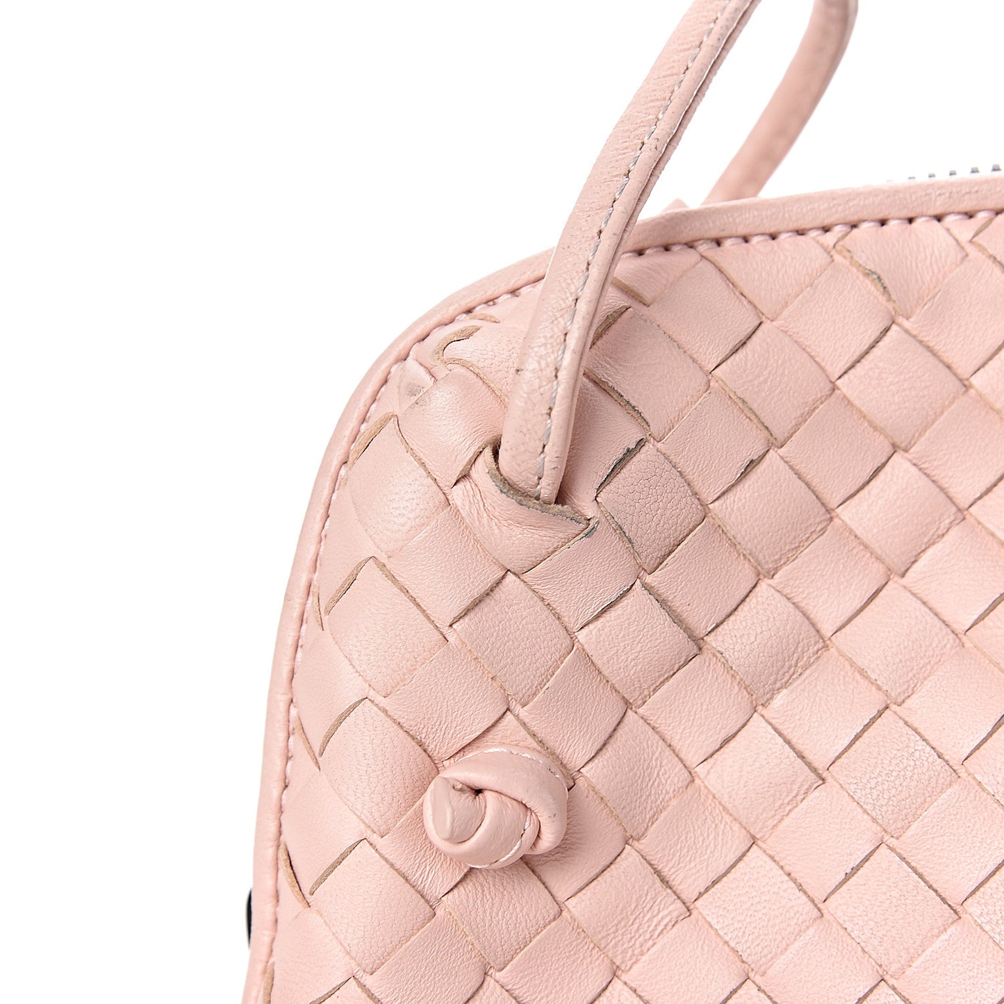 Nappa Intrecciato Nodini Crossbody Flamingo