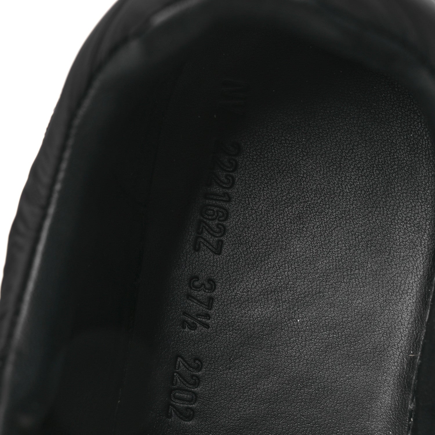 Hermes Air Mesh Suede Goatskin Bouncing Sneakers 37.5 Black Orange 11 of 13