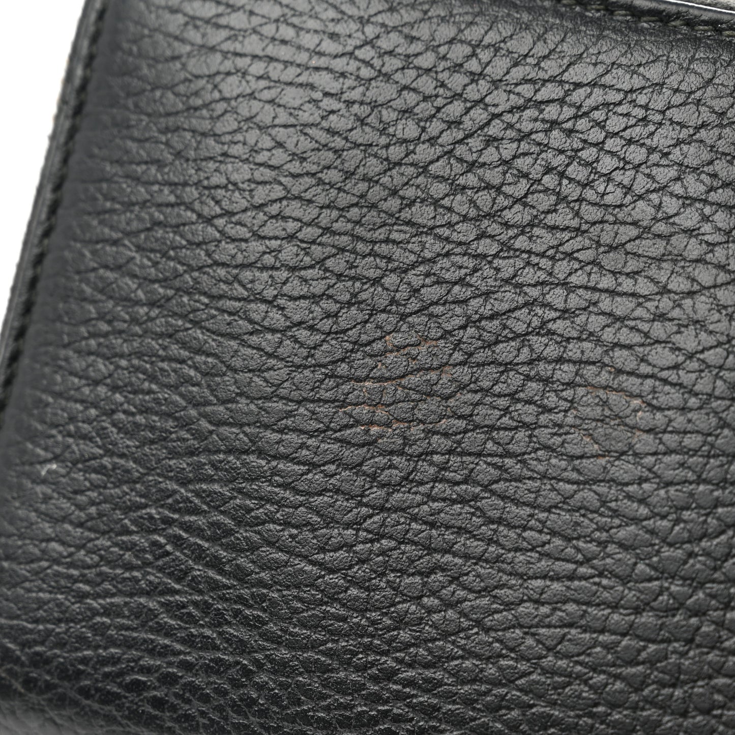 Dollar Calfskin GG Marmont Zip Around Wallet Black