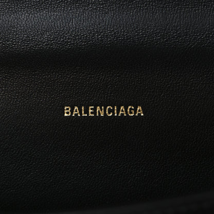 Balenciaga Shiny Box Calfskin Hourglass Top Handle Bag XS Black 6 of 10