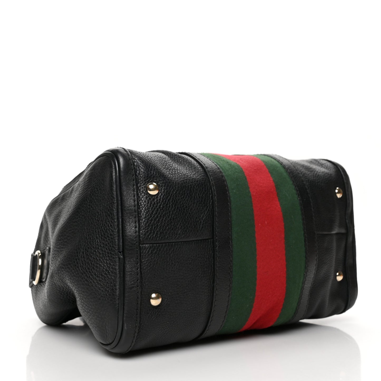 Calfskin Vintage Web Medium Boston Black