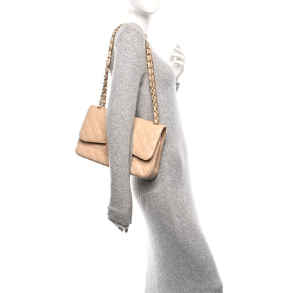 Chanel Caviar Quilted Jumbo Double Flap Beige Clair 2 of 12