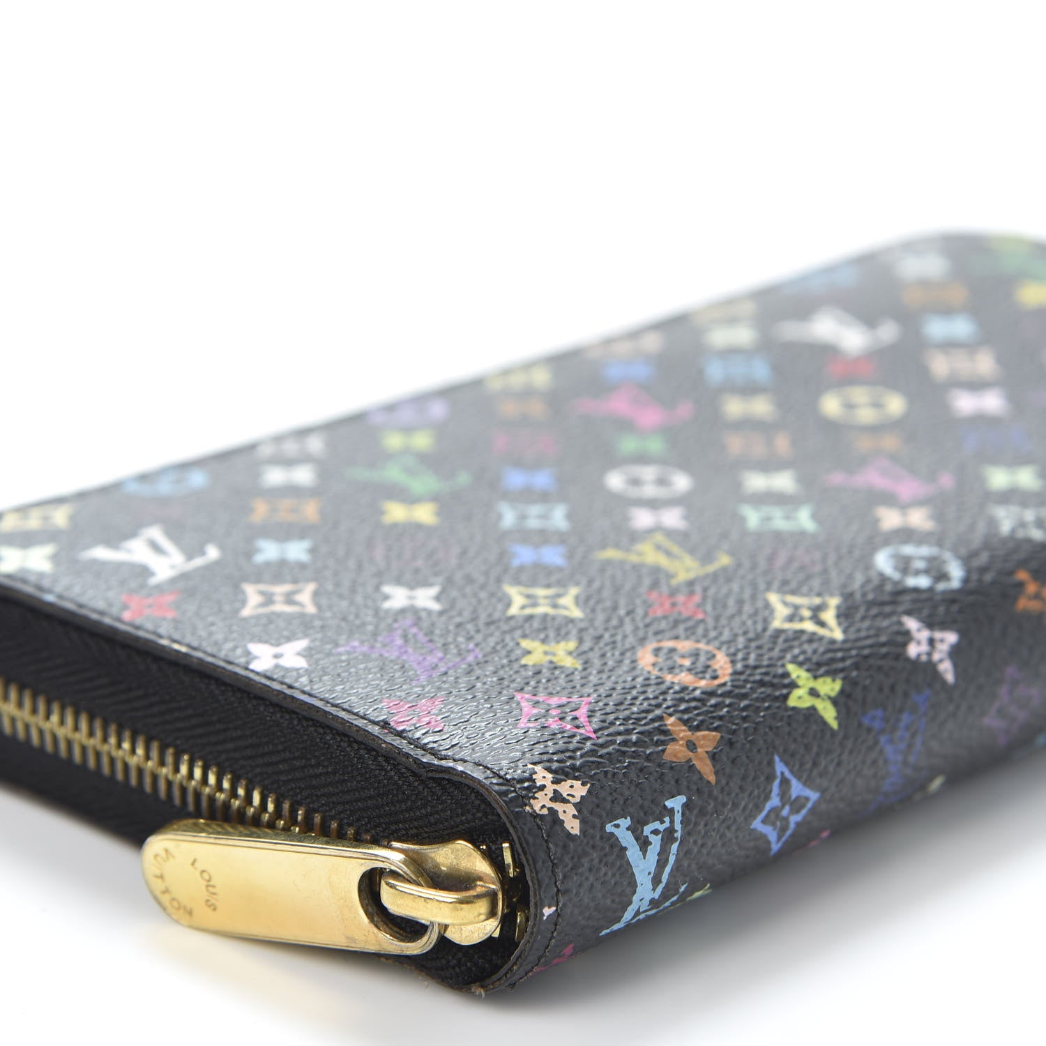 Louis Vuitton Monogram Multicolor Zippy Wallet Black Violet 5 of 8