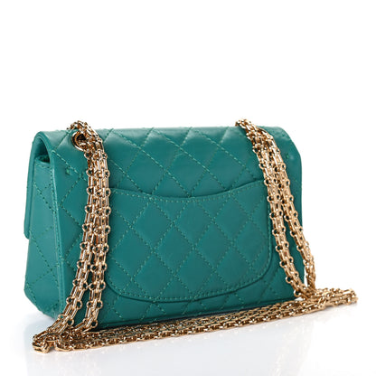 Chanel Aged Calfskin Quilted 2.55 Reissue Mini Flap Green 2 of 4