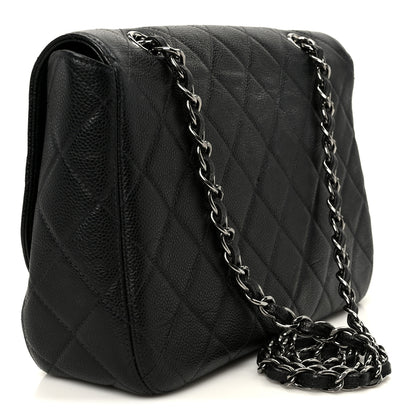 Chanel Caviar Quilted Jumbo Single Flap Black 3 of 12
