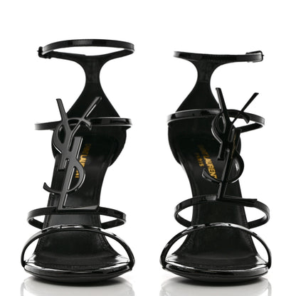 Saint Laurent Patent Cassandra 100 Sandals 38.5 Black 2 of 11