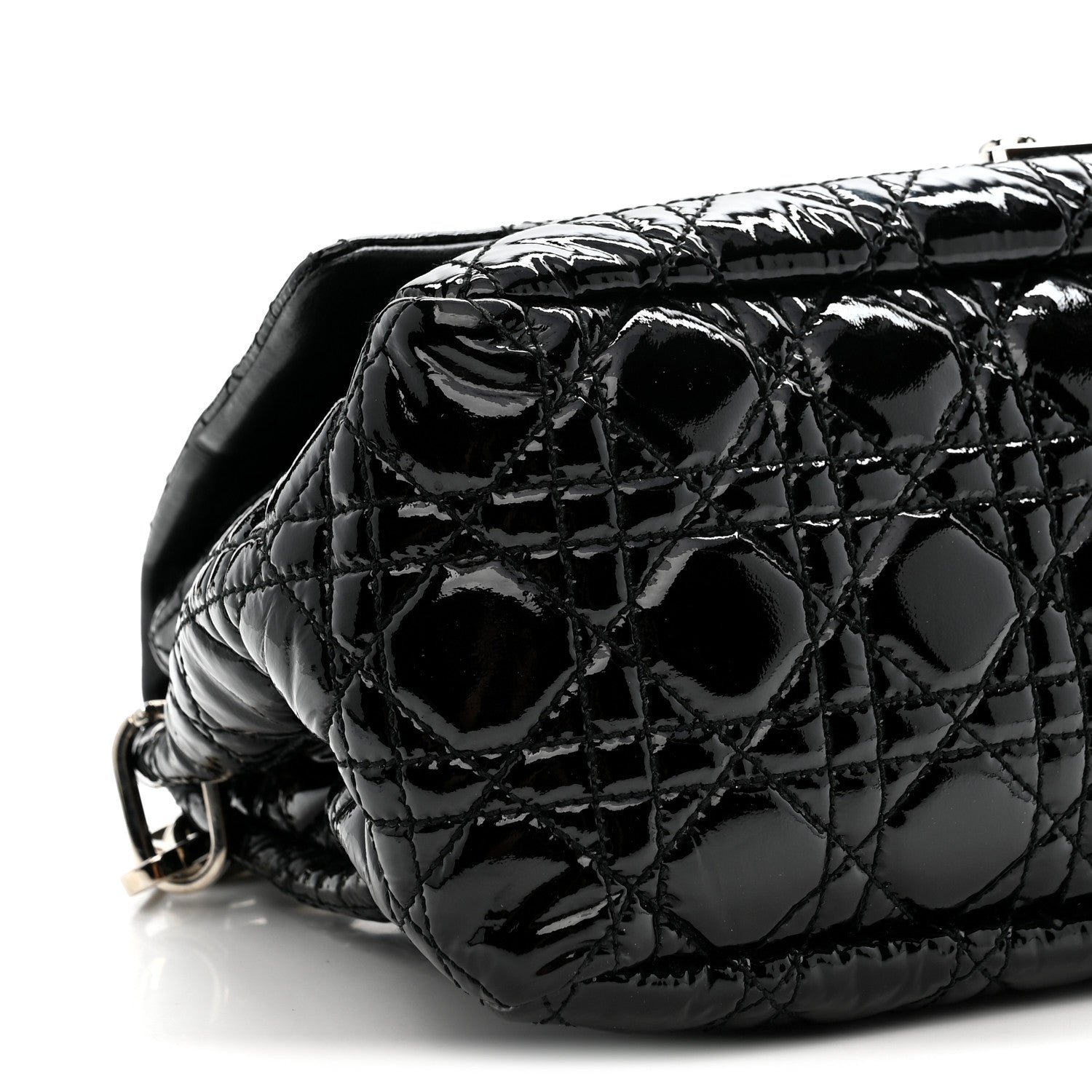 Christian Dior Patent Cannage New Lock Flap Black 11 of 12